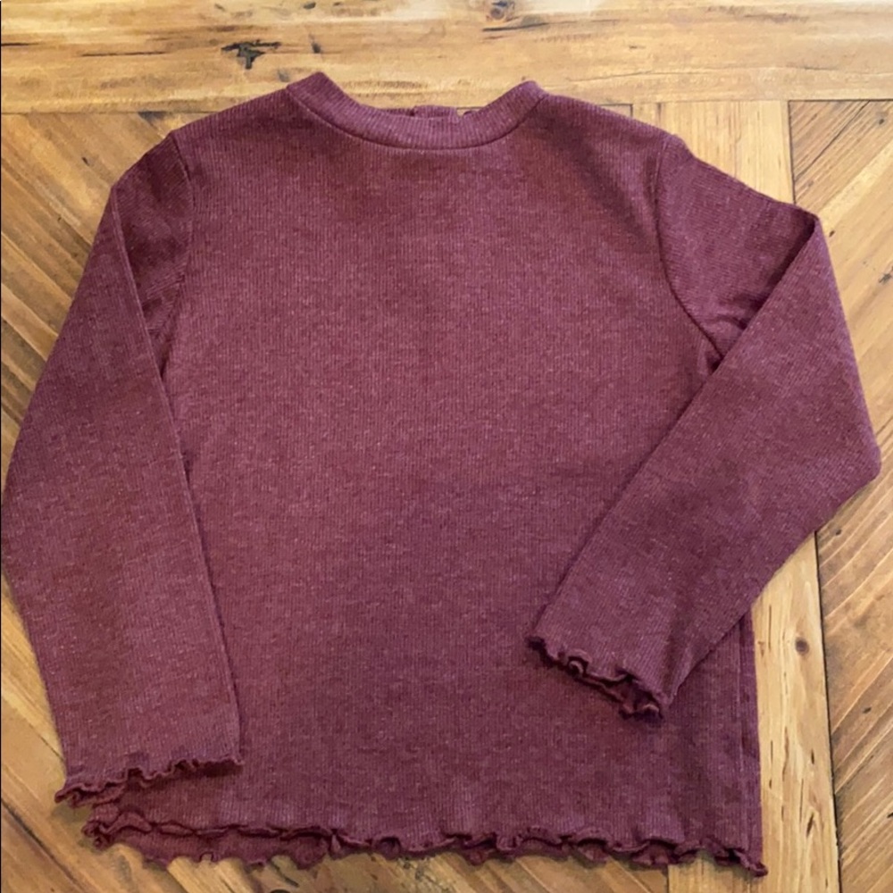 Maroon top